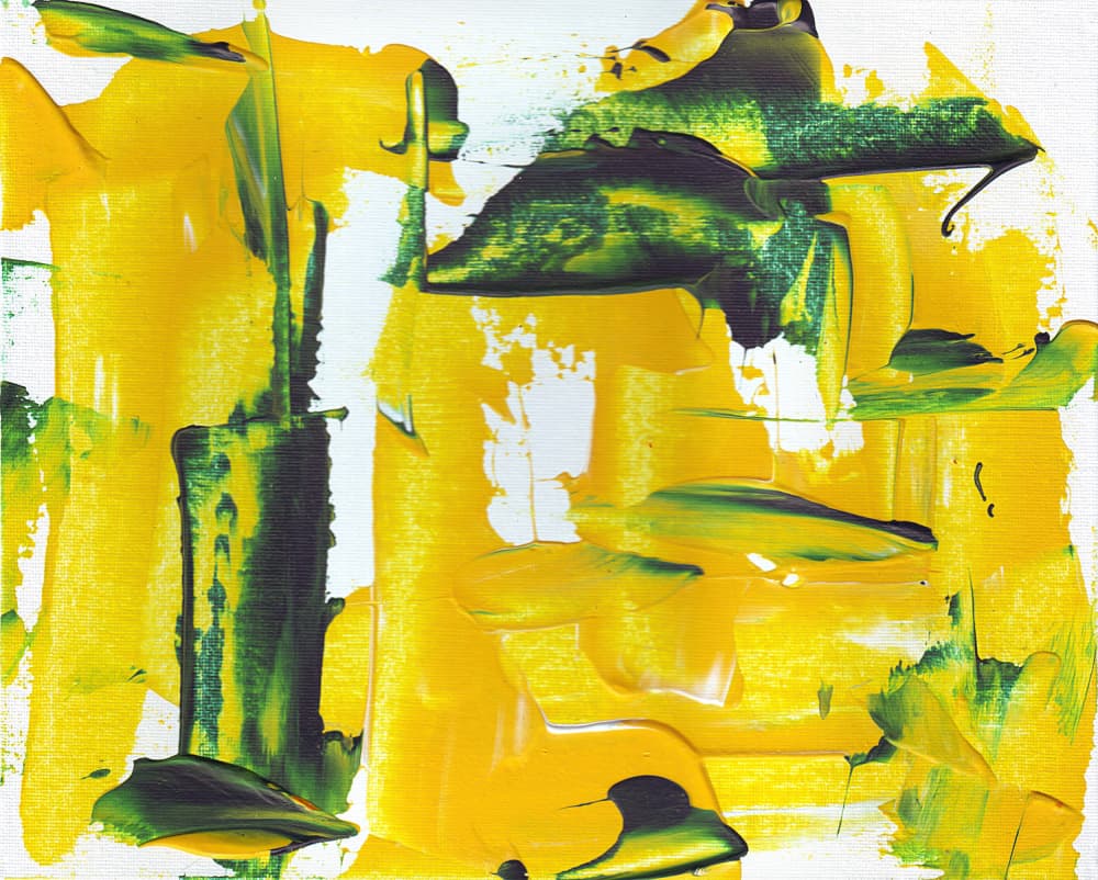 Bold Yellow Green Abstract by Rafal Kulik — canvas wall art