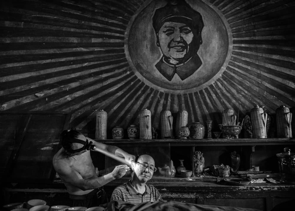 Traditional Chinese Ear Cleaning by Rob Li — canvas wall art