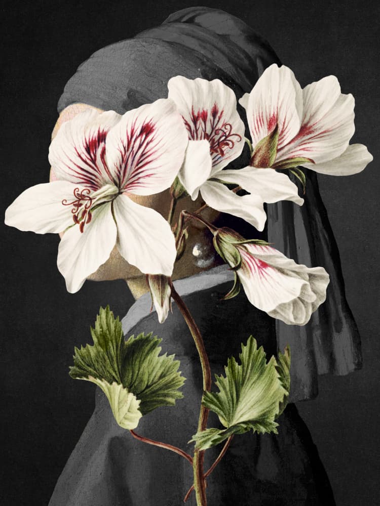 Mysterious Bloom Profile by Marja van den Hurk — canvas wall art