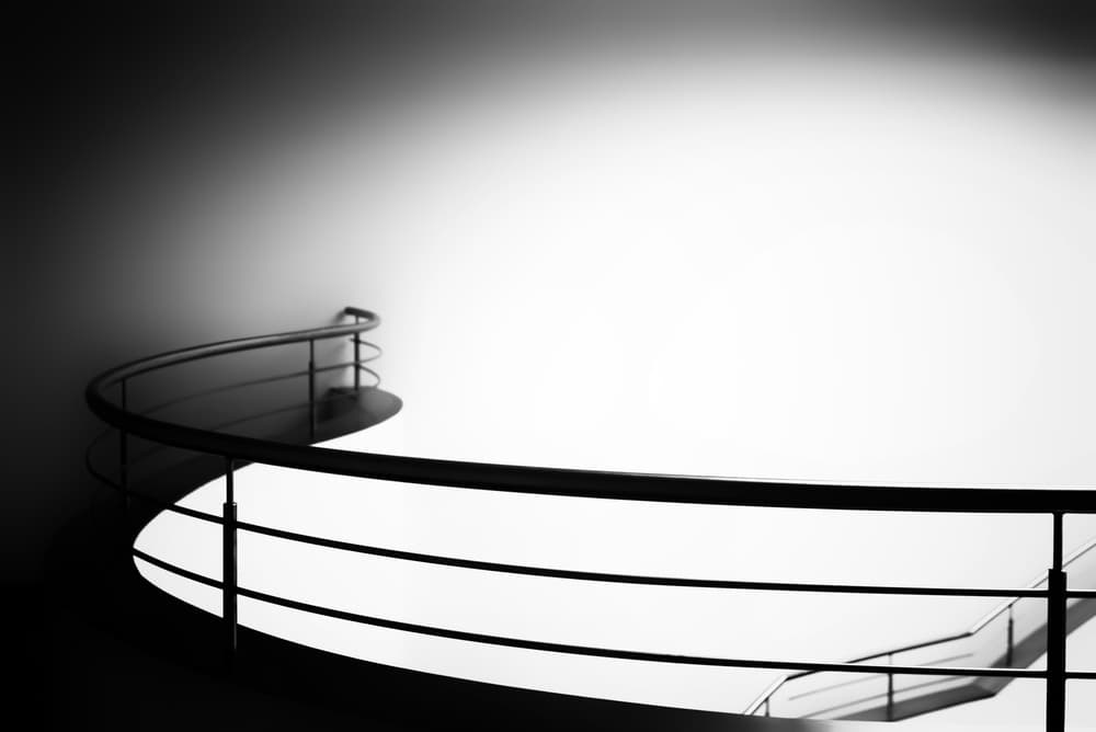 Architectural Curves Black White by Jeroen van de Wiel — canvas wall art
