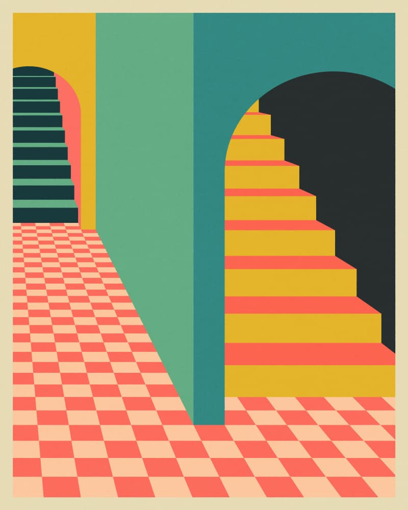 Vibrant Geometric Archways