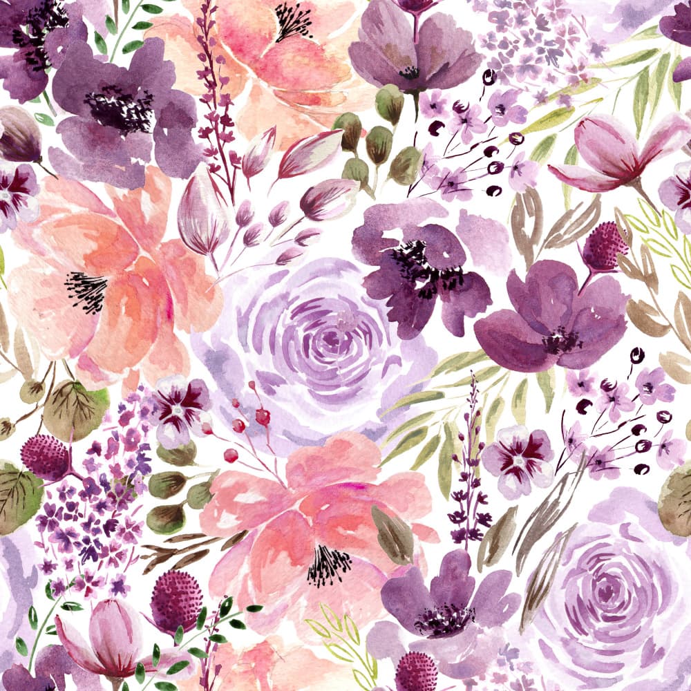Floral Chaos Watercolor Pattern by Anis Illustration — canvas wall art