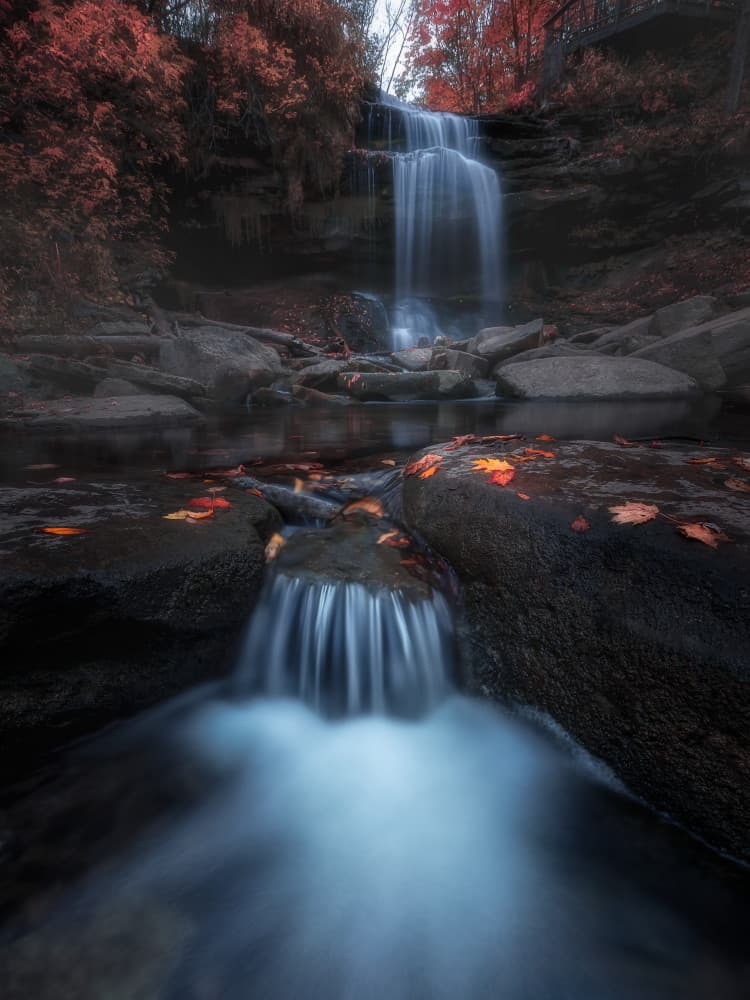 Ethereal Autumn Falls by Steven Zhou — canvas wall art