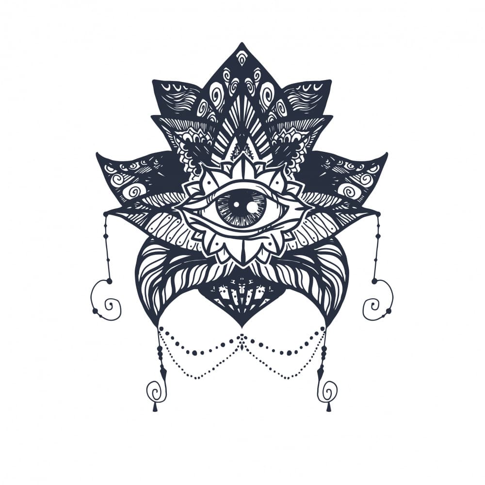 Mystic Lotus Eye by Marika Barsrsind — canvas wall art