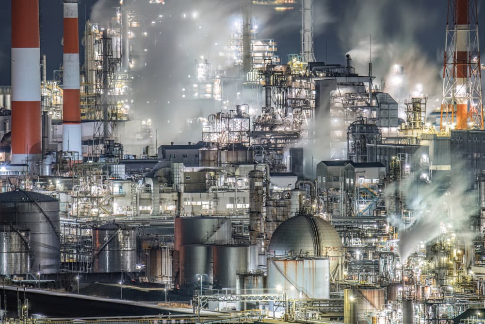 Illuminated Industrial Night by Kobayashi Tetsurou — canvas wall art