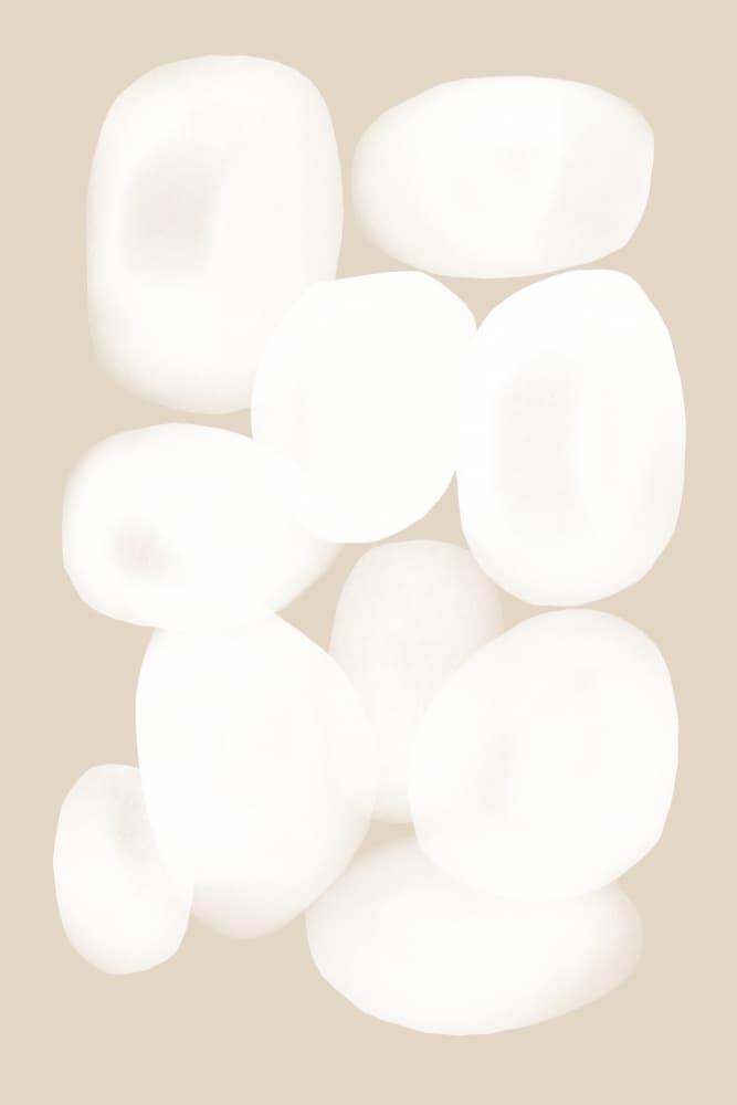 Soft White Forms by Melloi Art Prints — canvas wall art