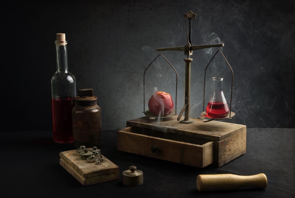 Alchemist's Balance Still Life by Ali Bader — canvas wall art