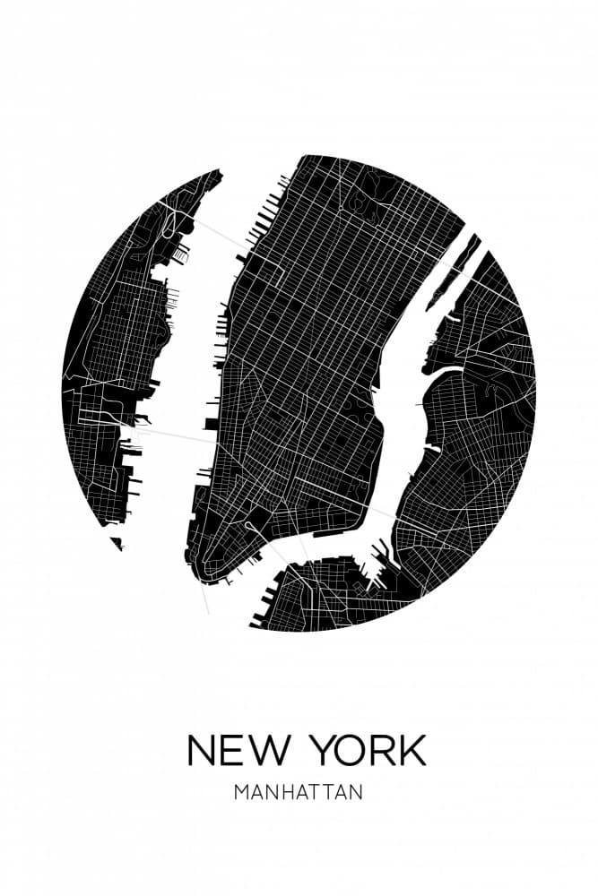 Circular Cityscape by THE MIUUS STUDIO — canvas wall art