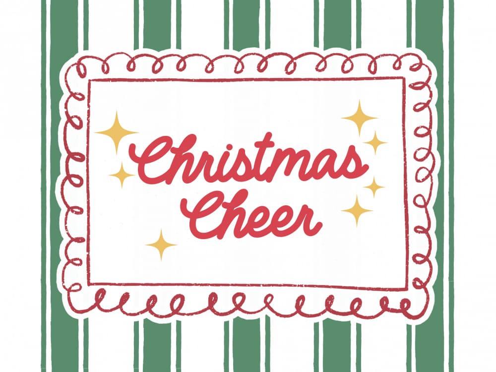 Retro Christmas Cheer by Jolly and Dash — canvas wall art