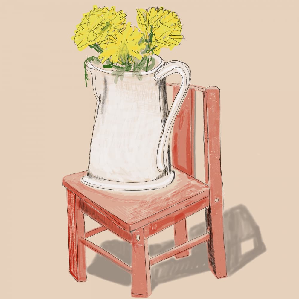 Yellow Dandelions Still Life by dirk kruithof — canvas wall art