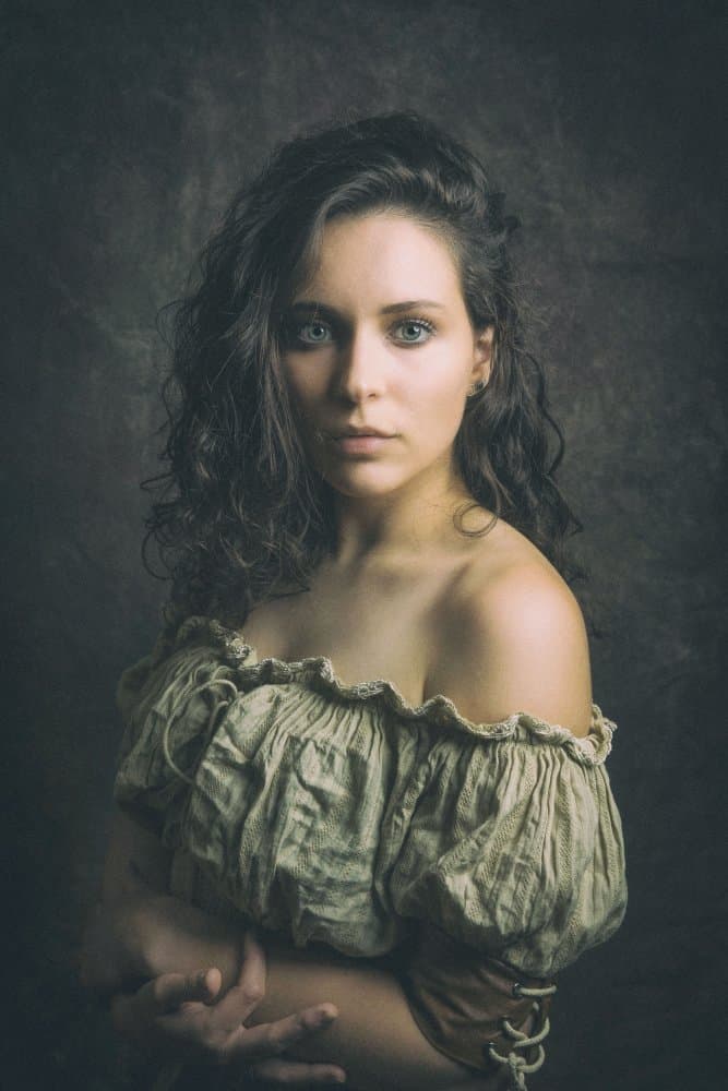 Pensive Woman Portrait by Ruth Franke — canvas wall art