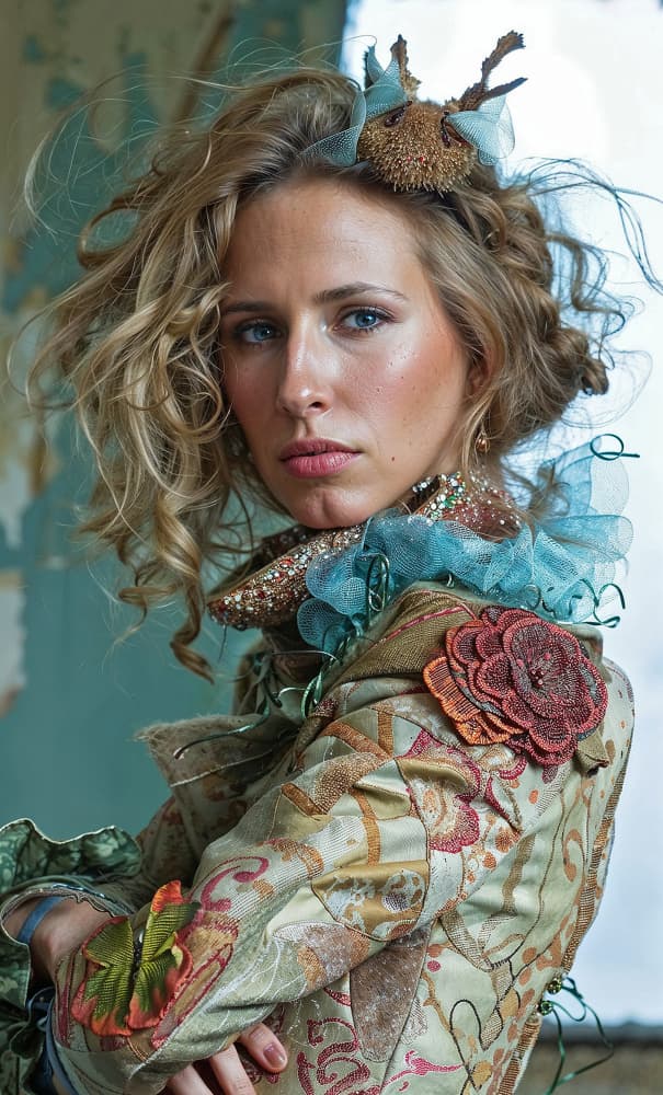 Bohemian Fashion Portrait by DDiArte — canvas wall art