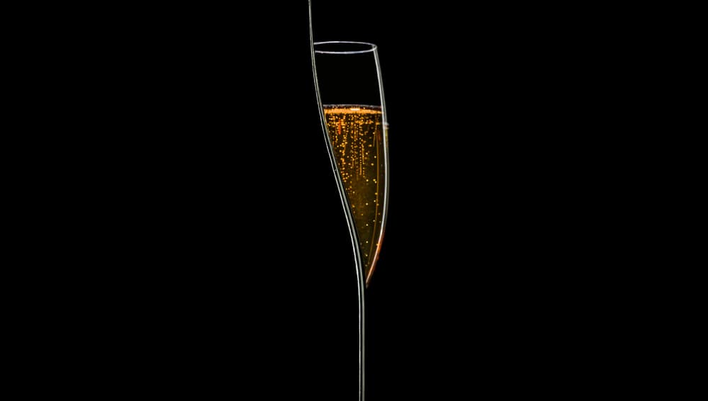 Elegant Champagne Flute by Jackson Carvalho — canvas wall art