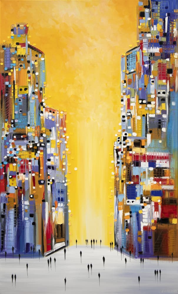 Abstract City Street by Ekaterina Ermilkina — canvas wall art