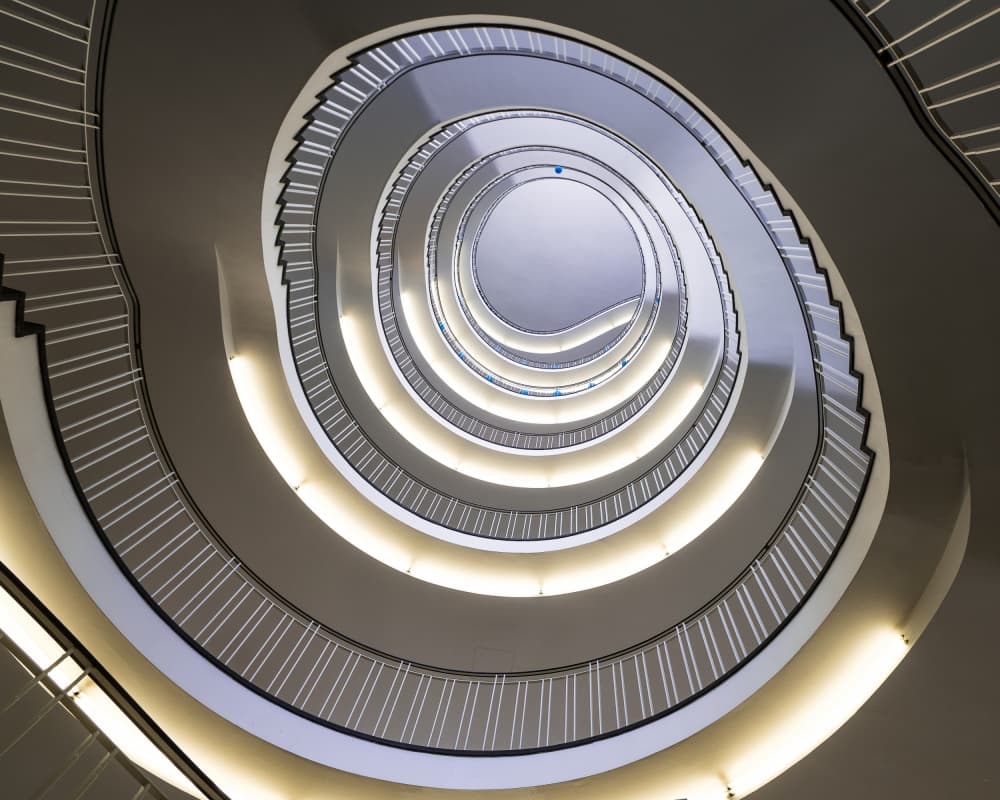 Infinite Spiral Staircase by Christian Kurz — canvas wall art