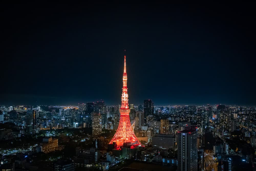 Tokyo Tower Night Glow by Satoru Goto — canvas wall art