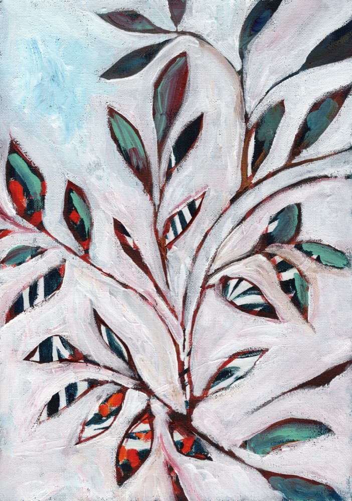 Colorful Patterned Leaves by Nikita Jariwala — canvas wall art