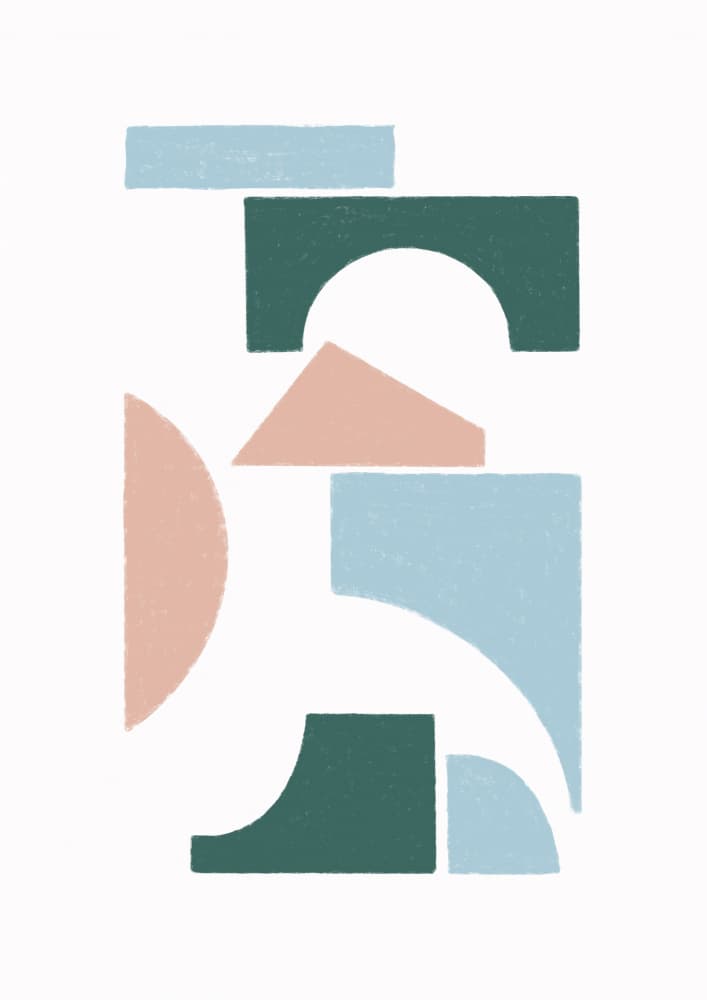 Soft Geometric Forms by Orara Studio — canvas wall art