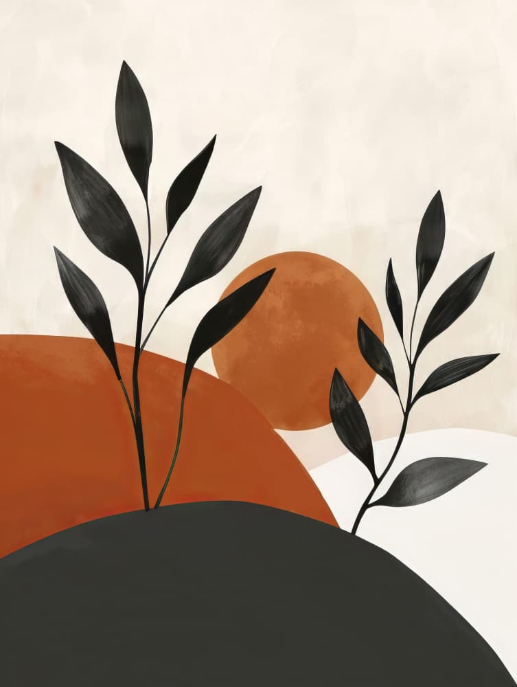 Abstract Desert Botanicals by Bilge Paksoylu — canvas wall art