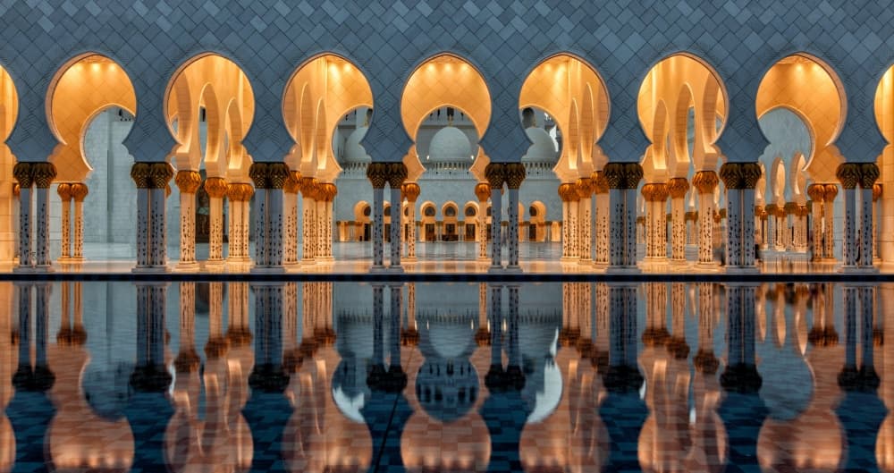 Grand Mosque Reflections by Stefan Schilbe — canvas wall art