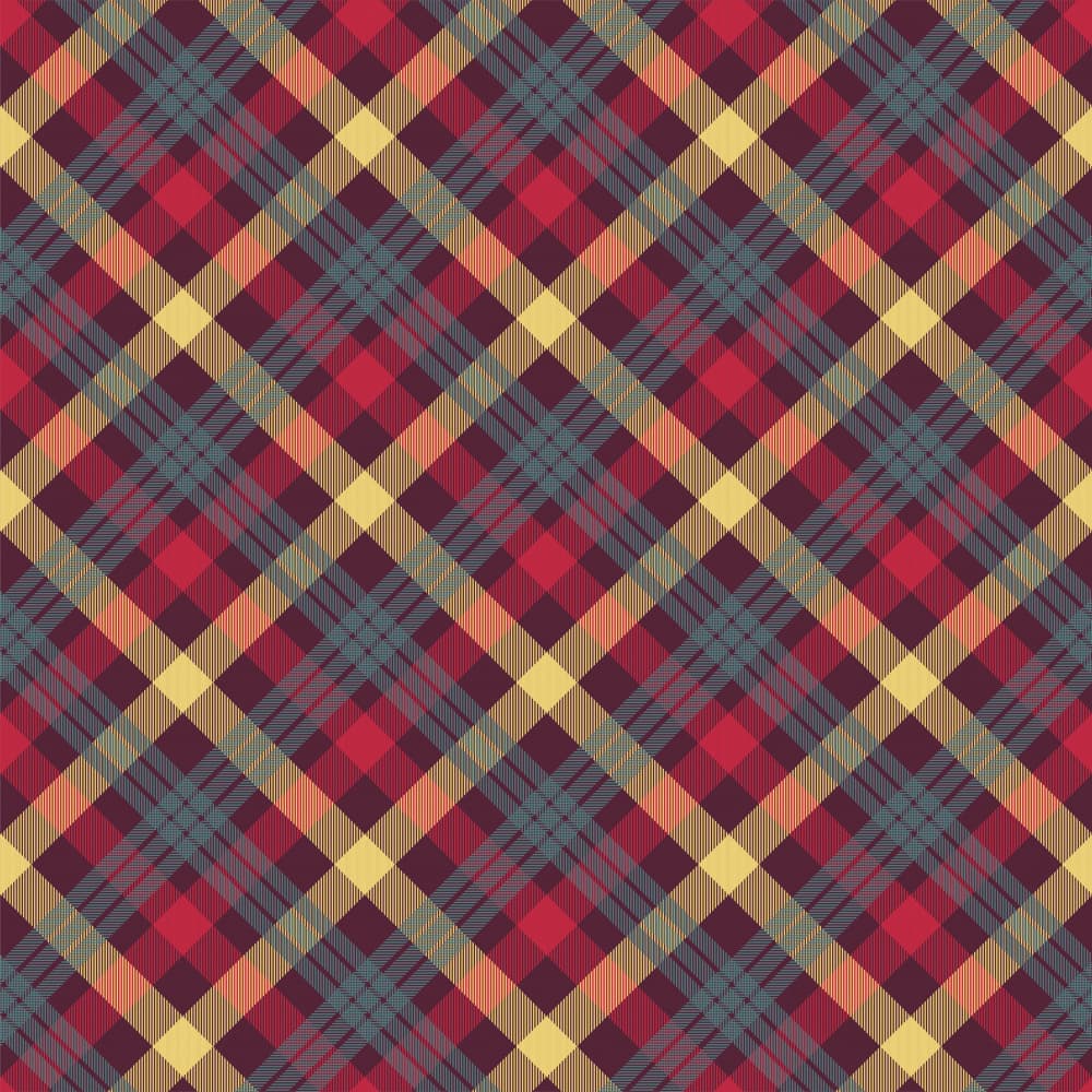 Warm Autumn Plaid by Marika Barsrsind — canvas wall art