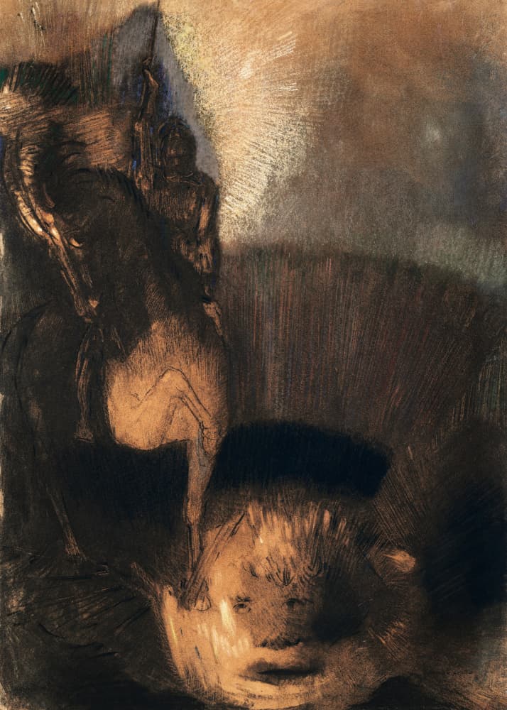Saint George and the Dragon by Odilon Redon — canvas wall art