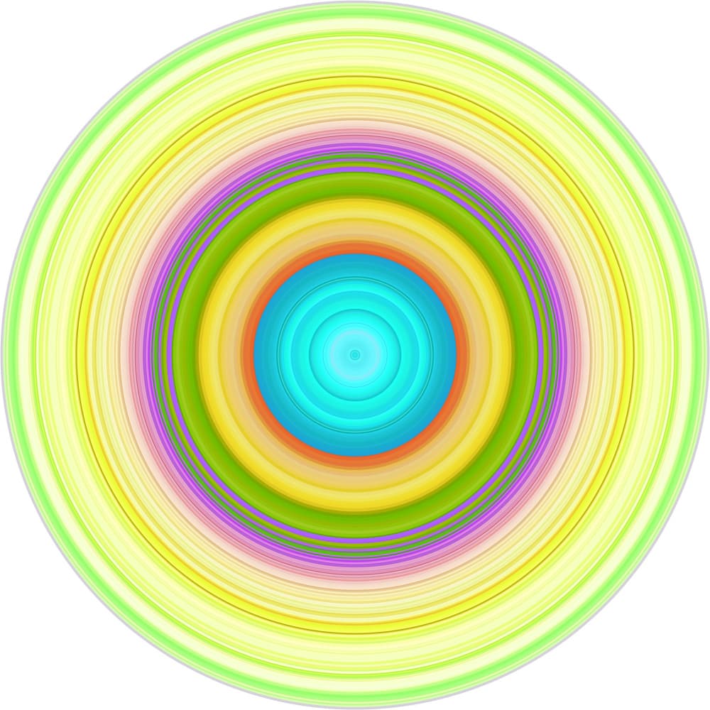 Vibrant Concentric Circles by PASLIER Morgan — canvas wall art