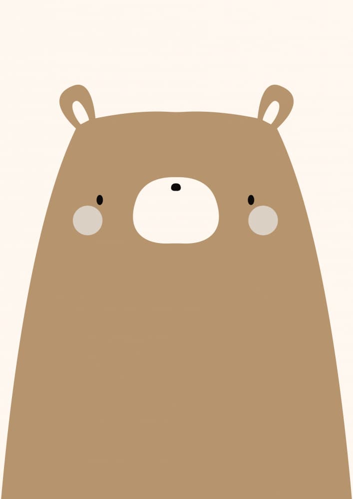 Cute Brown Bear by Aislinn Simmonds — canvas wall art