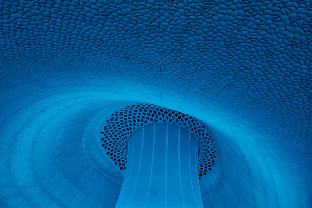 Deep Blue Abstract Structure by Wiolett — canvas wall art