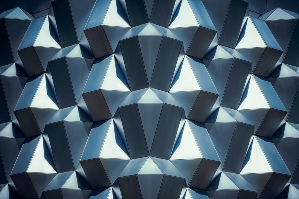 Modern Geometric Facade by Mike Kreiten — canvas wall art