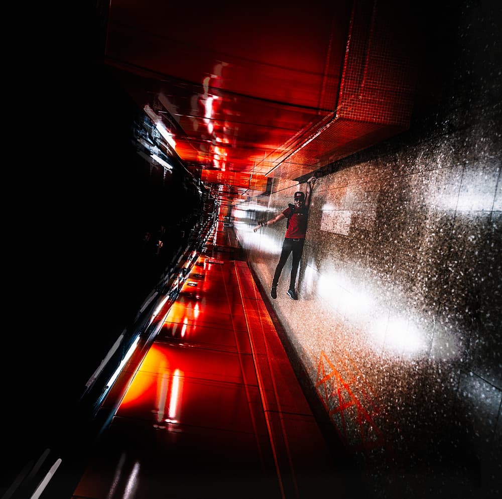 Urban Red Tunnel by Carmine Chiriacò — canvas wall art