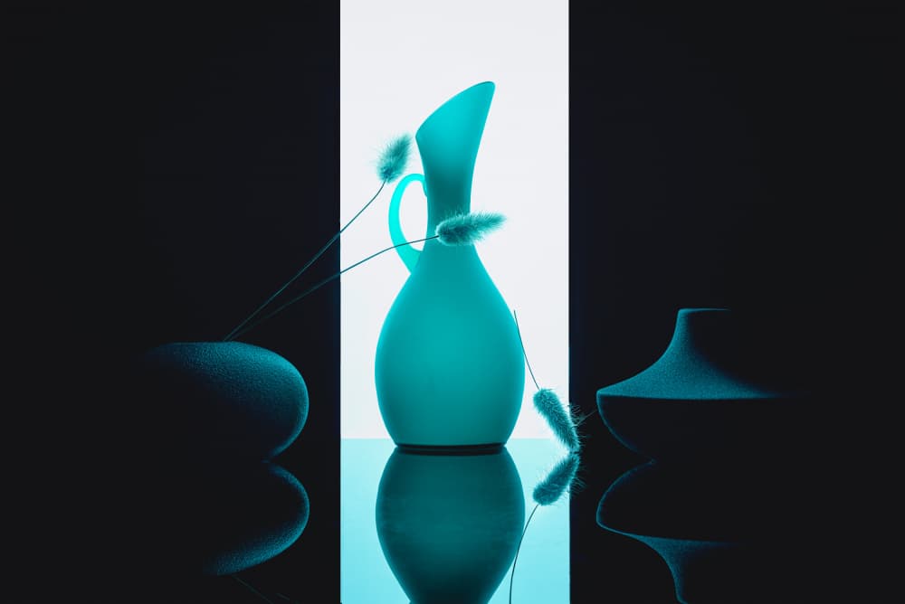 Elegant Teal Still Life by Lydia Jacobs — canvas wall art