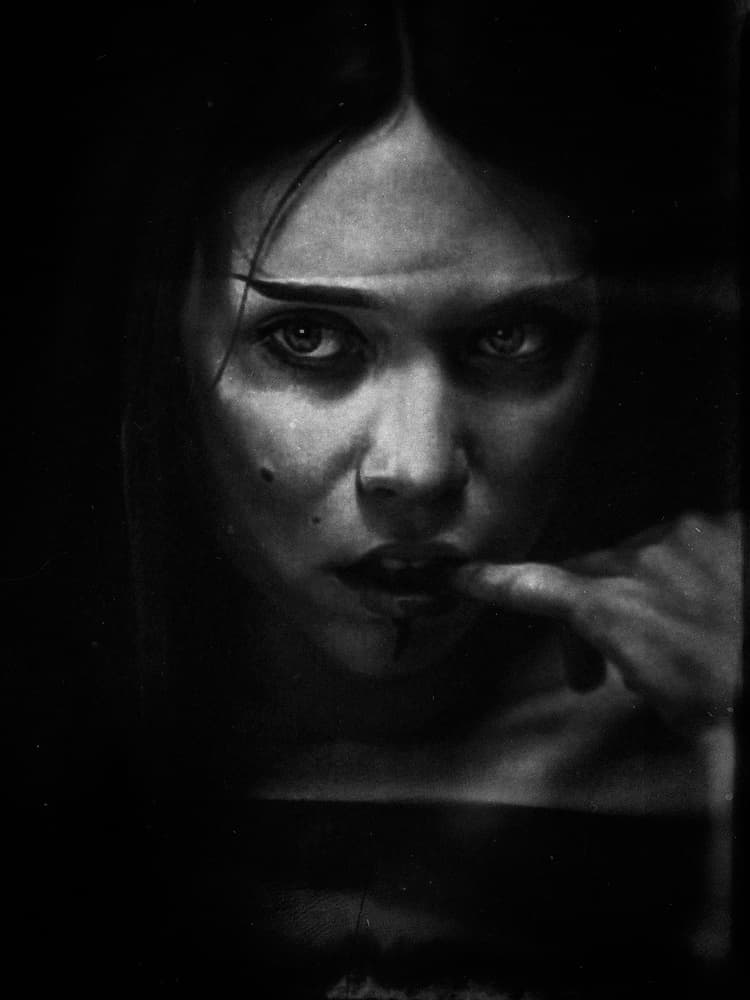Intense Gaze Portrait by Holger Droste — canvas wall art