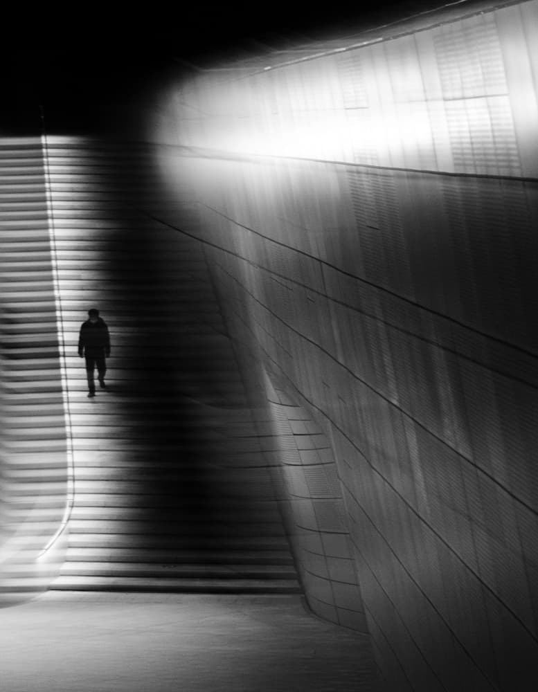 Modern Stairway Light by HAN dong hee — canvas wall art