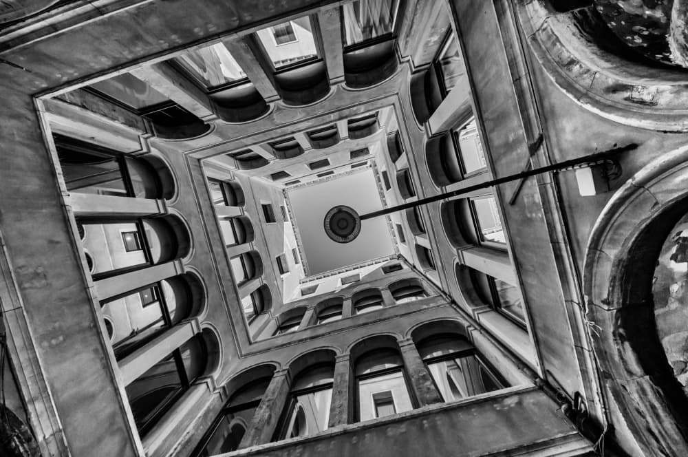 Grand Courtyard Perspective by Joshua Raif — canvas wall art