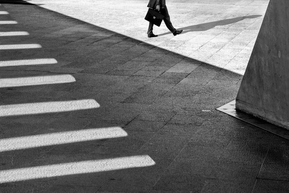Urban Shadow Play by Hilde Ghesquiere — canvas wall art