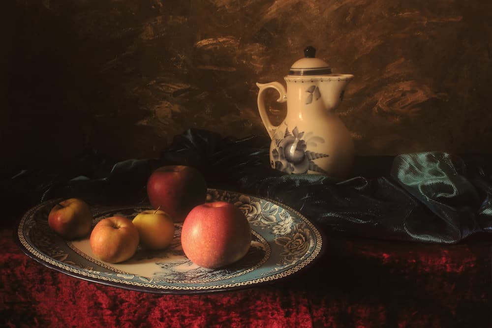 Classic Apples Still Life by UstinaGreen — canvas wall art