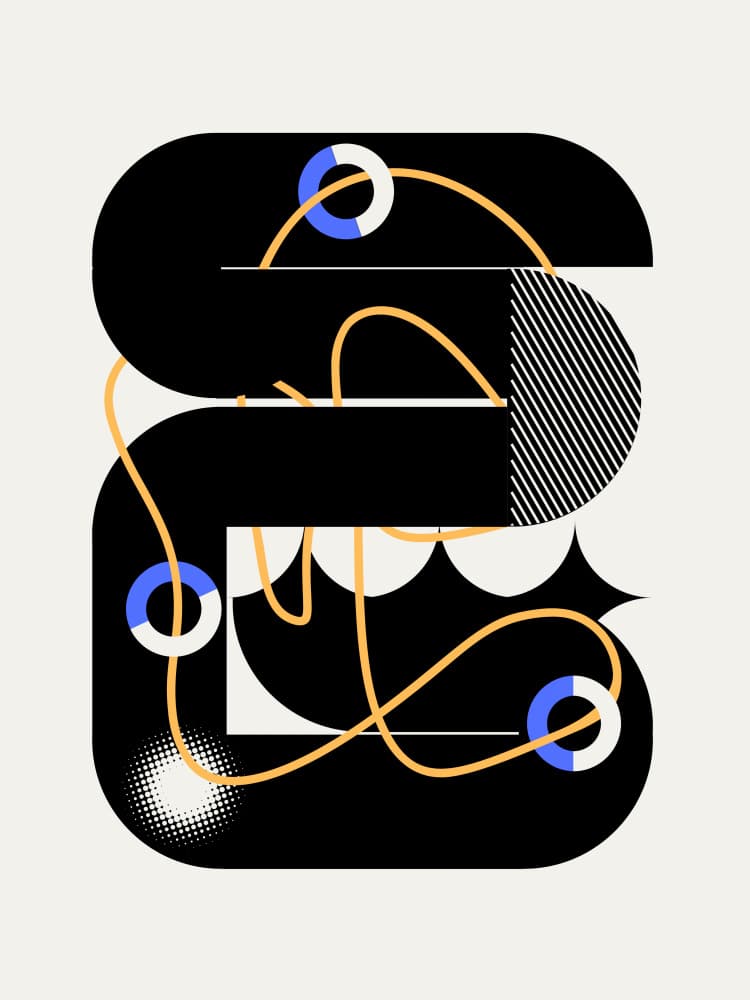 Bold Abstract Forms by Little Dean — canvas wall art