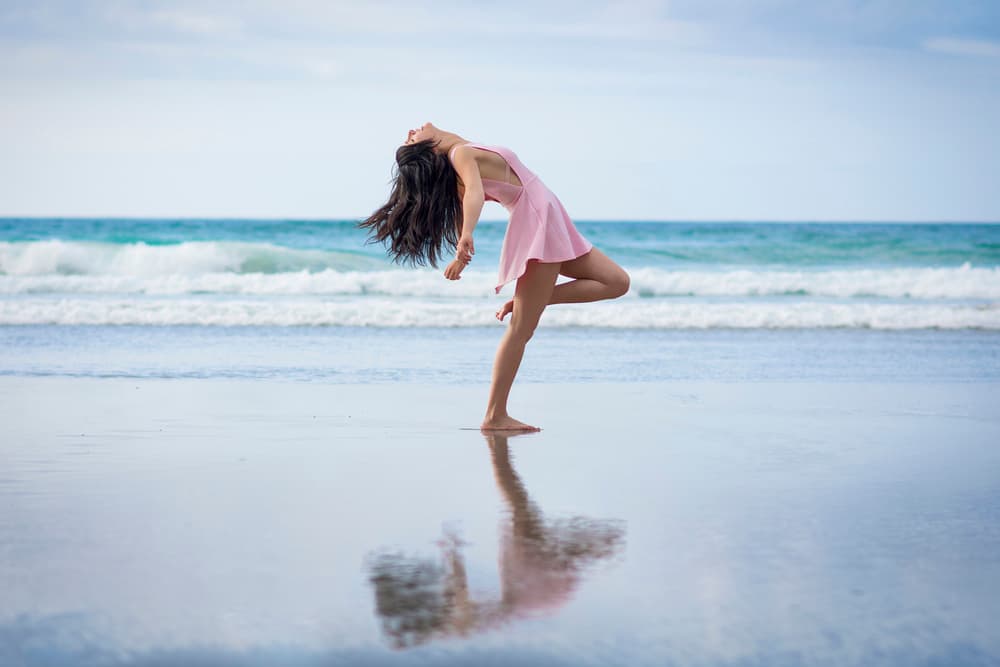Graceful Beach Dance by David Vázquez L. — canvas wall art