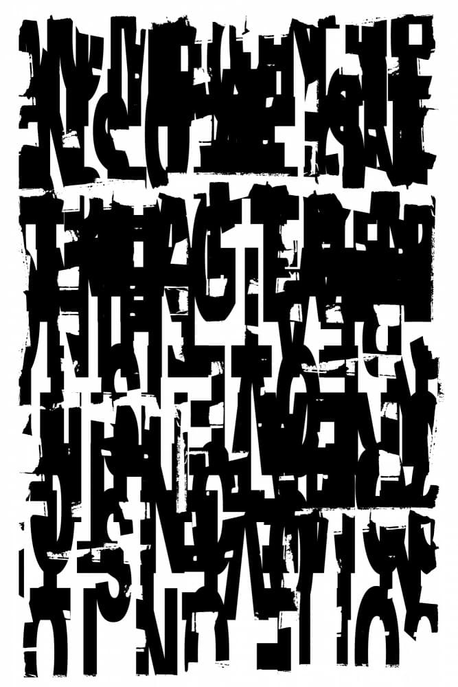 Abstract Typographic Blocks by cartissi — canvas wall art