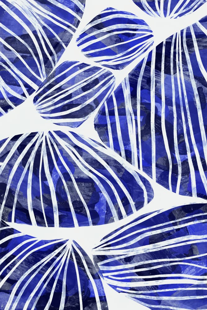 Blue Wave Stripes by Treechild — canvas wall art