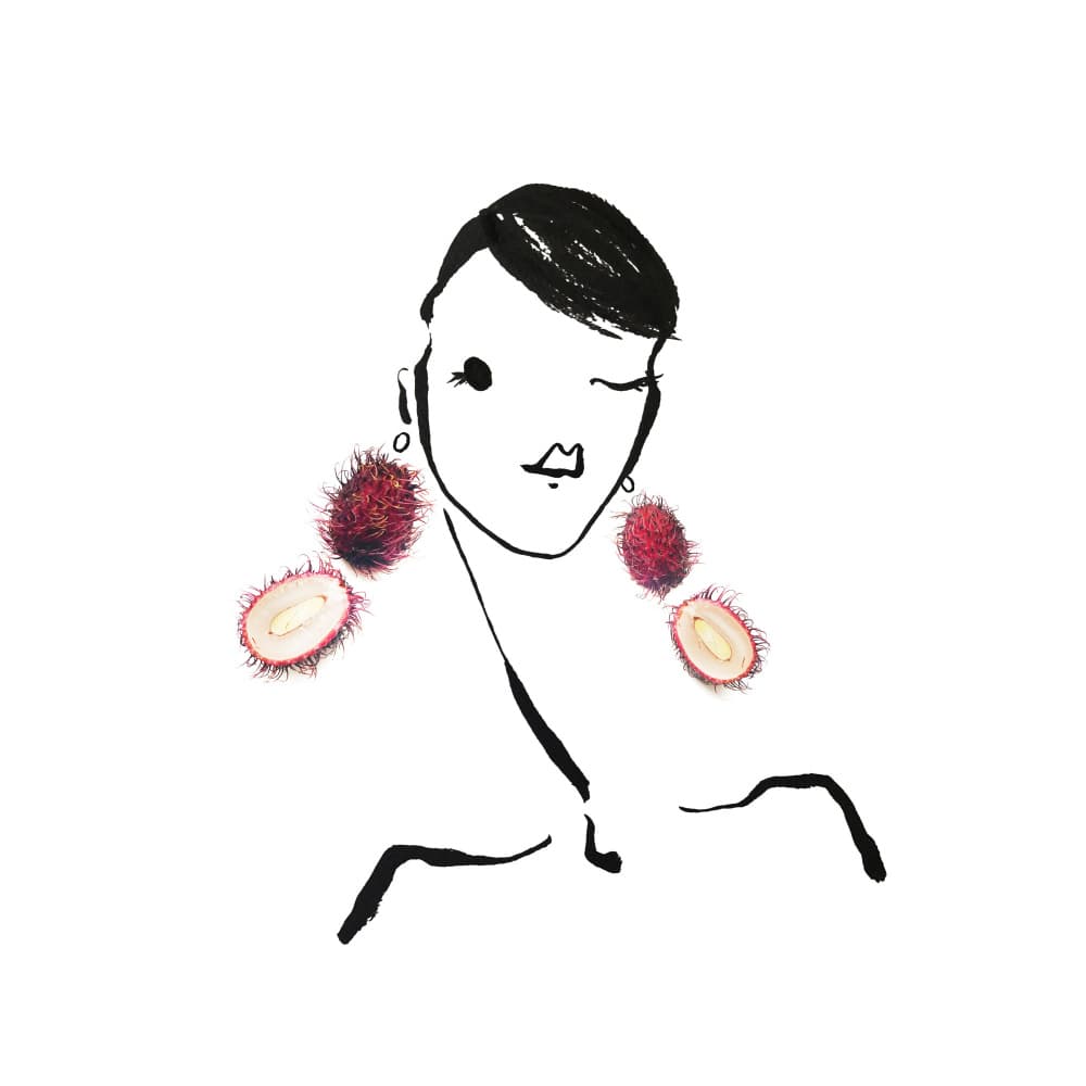 Chic Rambutan Portrait by Gretchen Roehrs — canvas wall art