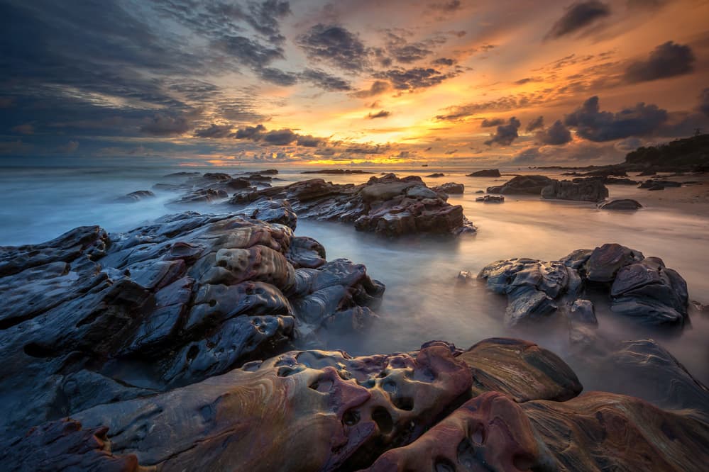Dramatic Coastal Sunset by Gunarto Song — canvas wall art