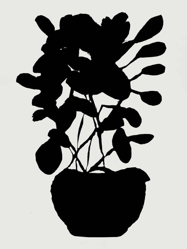 Modern Botanical Silhouette by cartissi — canvas wall art