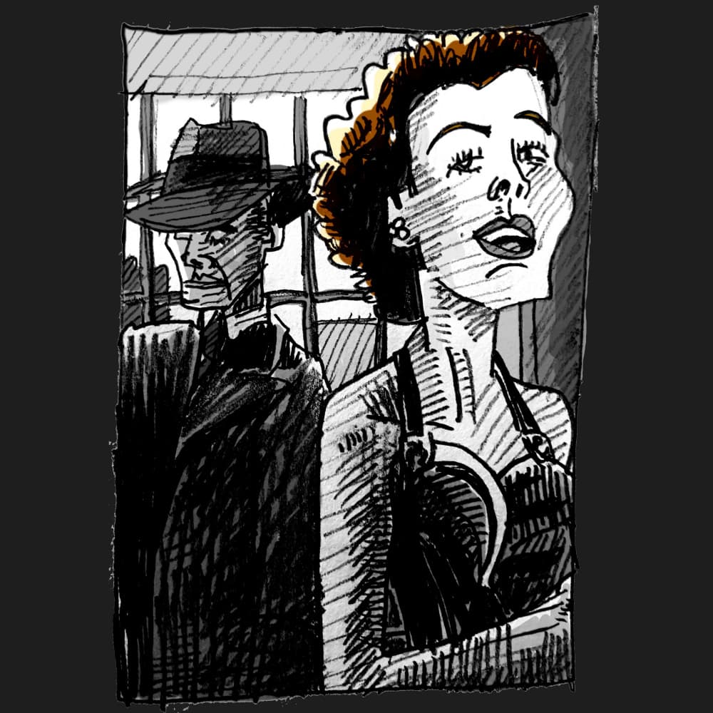Film Noir Couple by Steve Spencer — canvas wall art