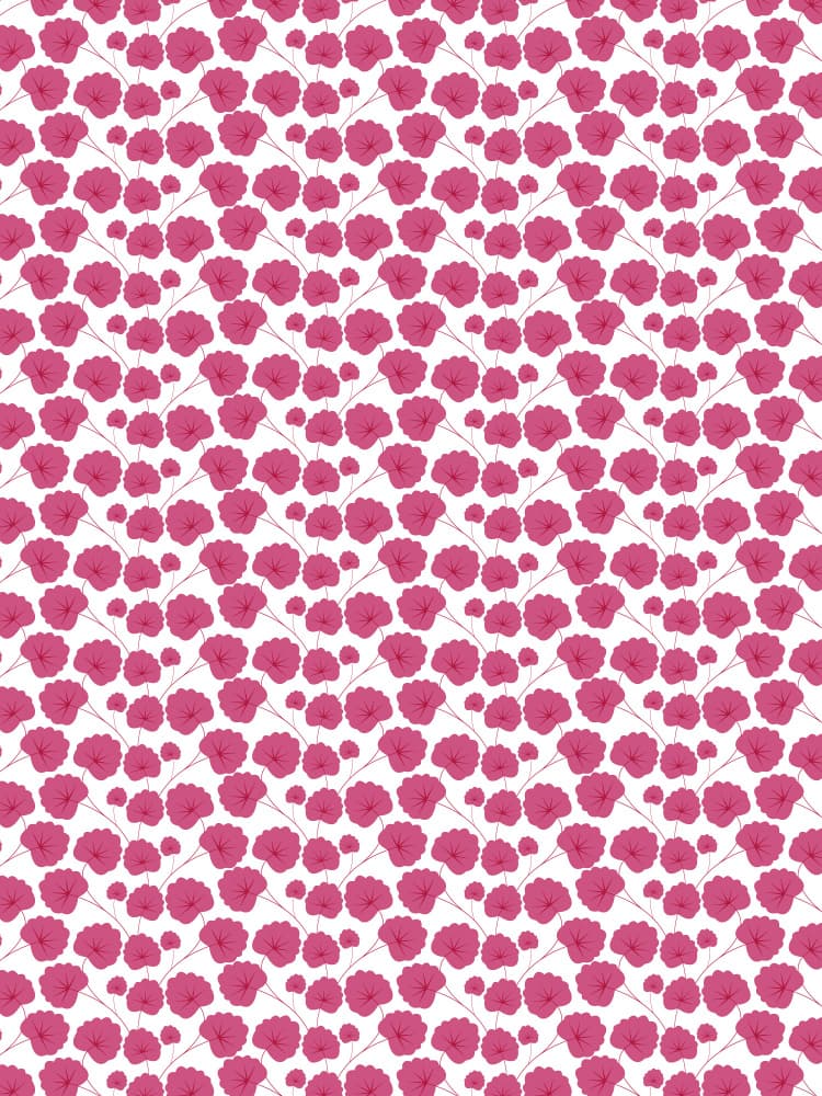 Vibrant Pink Floral Pattern by kathrinmay — canvas wall art
