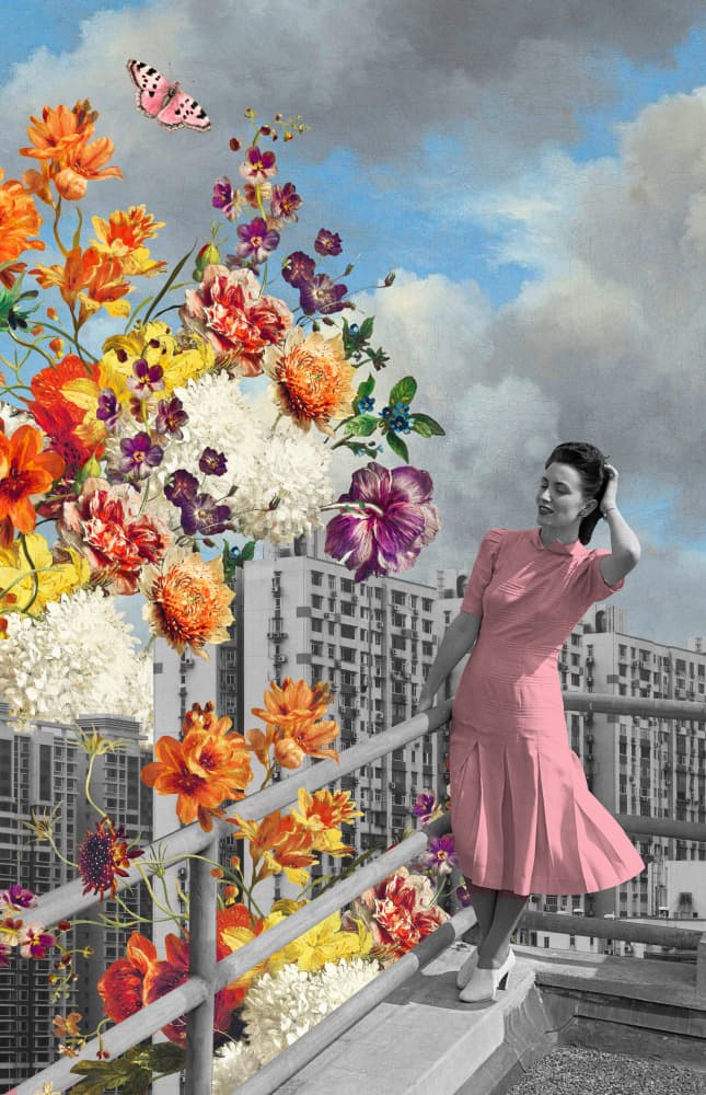 Urban Floral Dream by Marja van den Hurk — canvas wall art