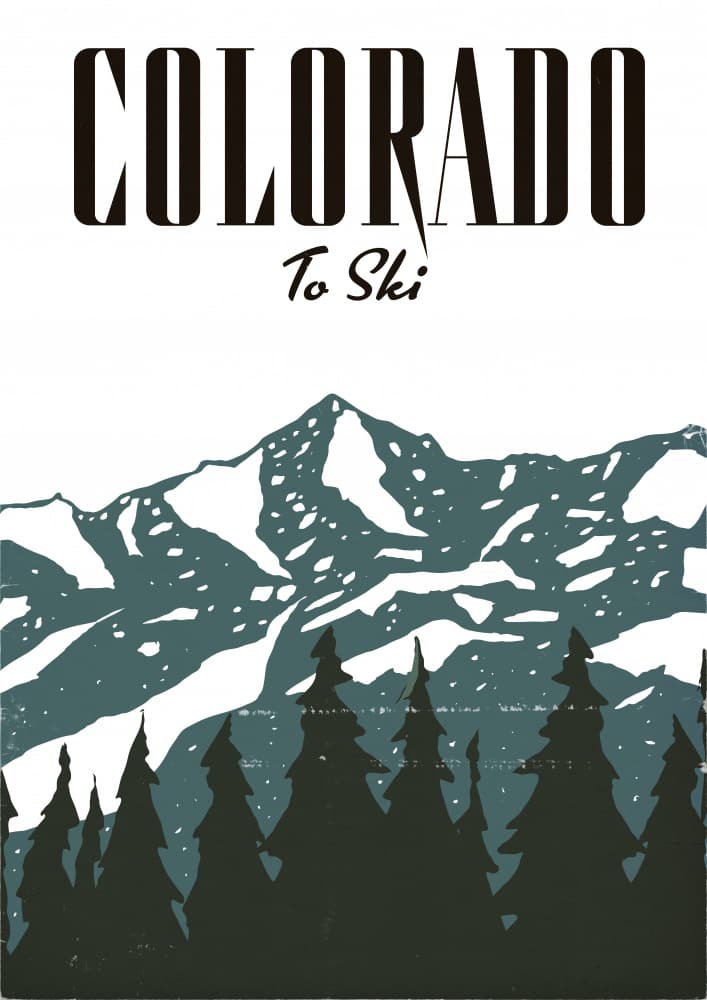 Colorado Winter Ski Scene by Nicholas — canvas wall art