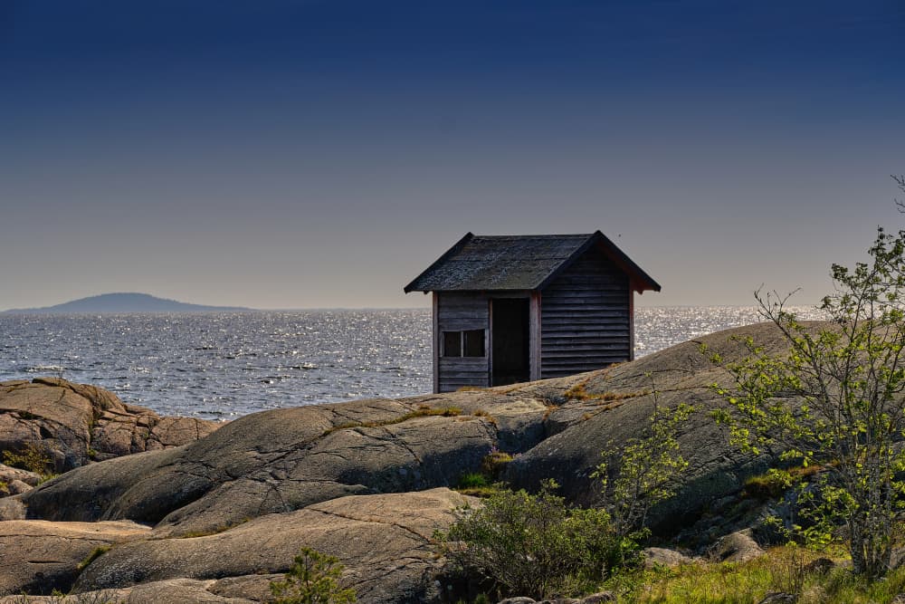 Rustic Coastal Cabin by Geertjan Plooijer — canvas wall art
