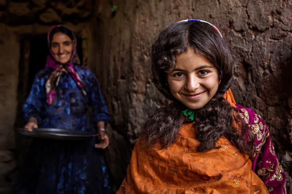 Smiling Girl Warm Welcome by Mohammadreza Momeni — canvas wall art